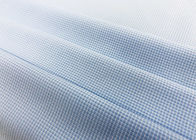 100 ٪ بوليستر قميص نسيج الاعوجاج الحياكة سهل للشيكات العمال الأزرق